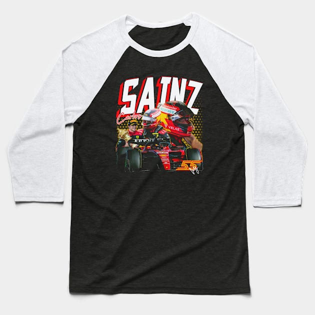 Carlos Sainz Vintage Baseball T-Shirt by lavonneroberson